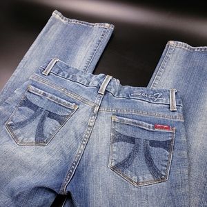 Seven7 Mid-Rise Stretch Bootcut Denim Jeans Size 6